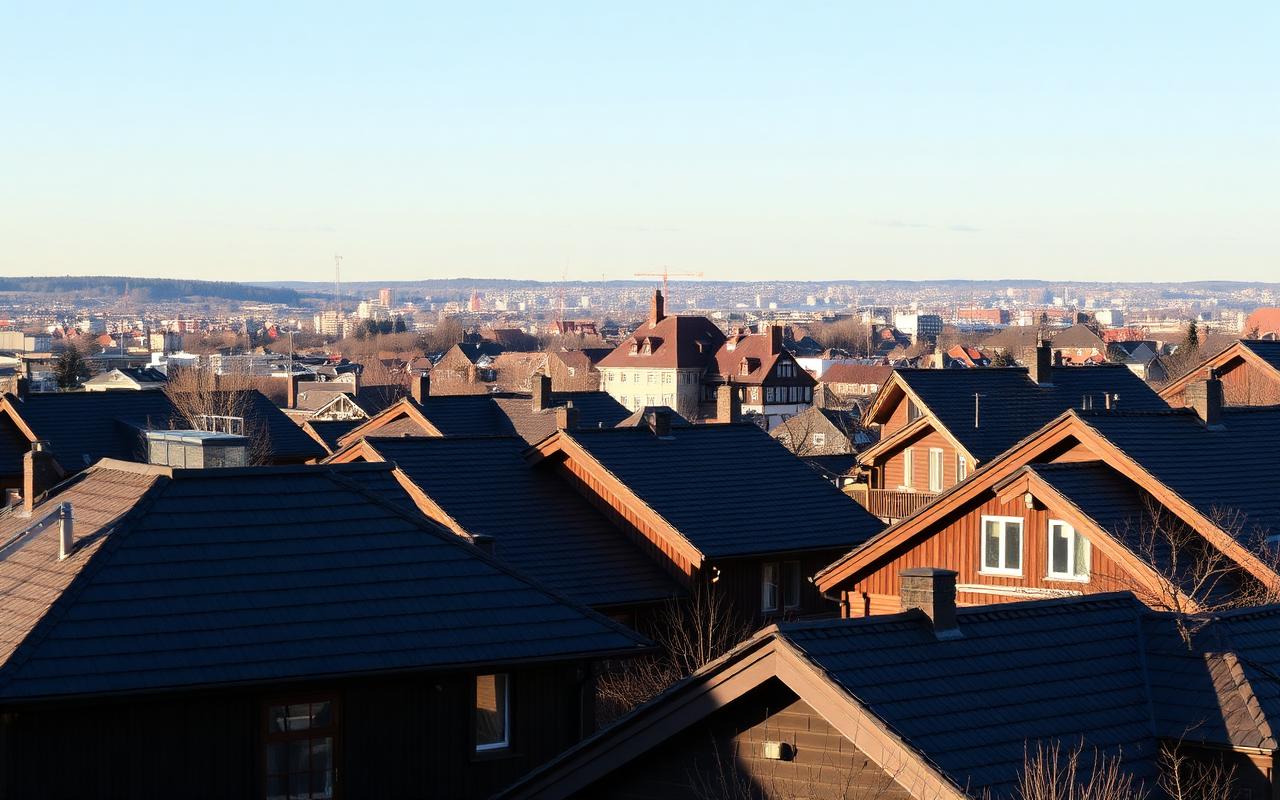 Tak over boligstrøk i Oslo